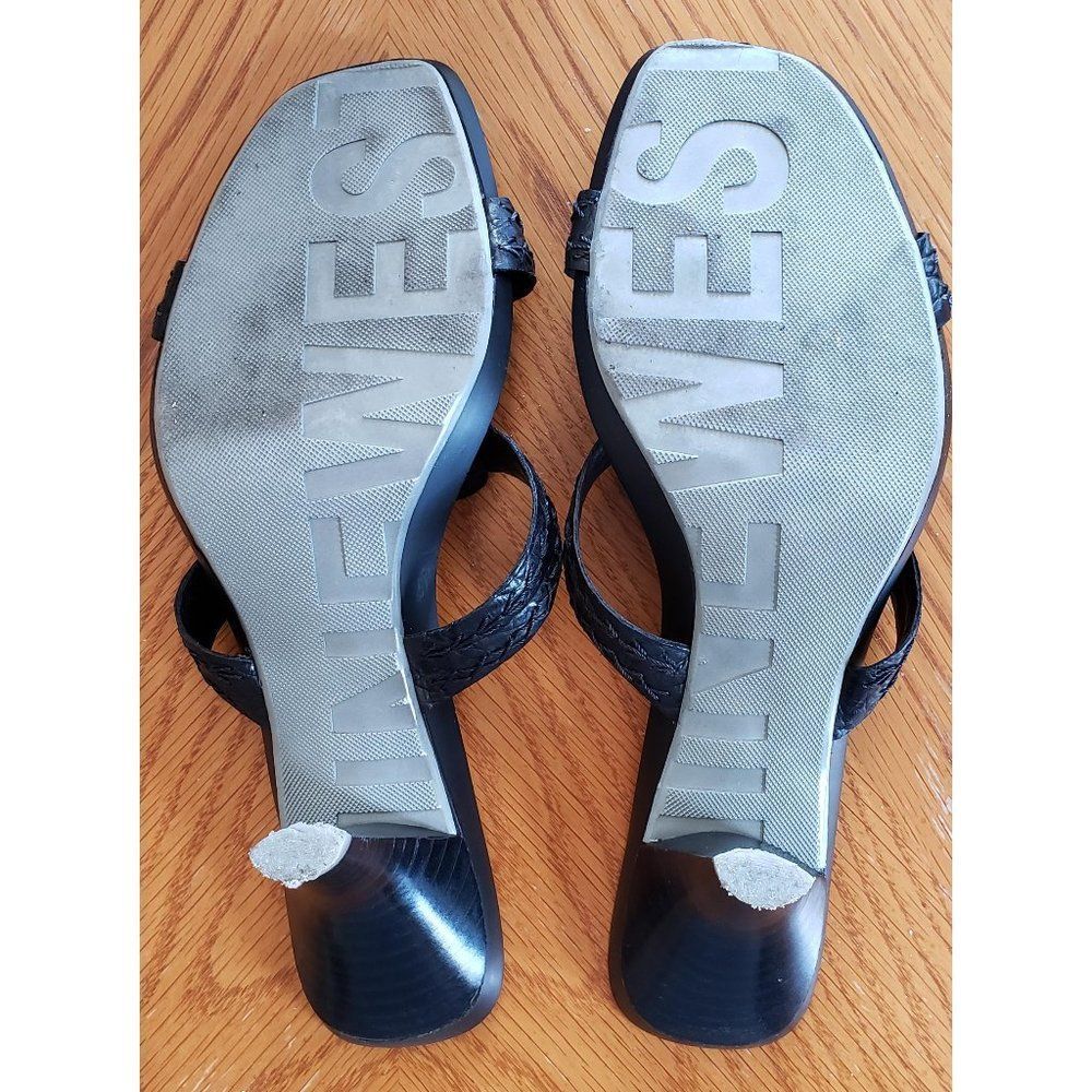 ** Nine West Bahenr Leather Stitched Sandals - Picture 10 of 10